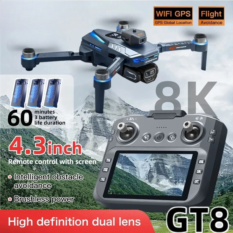 Drone Original GT8 8K Profissi - Jjrc Drone X12 avaliação e preço